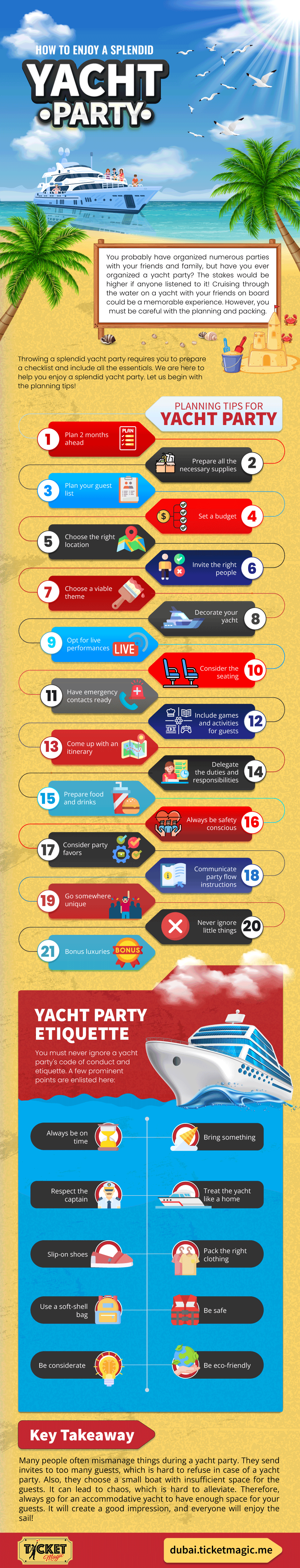 How to enjoy a splendid yacht party